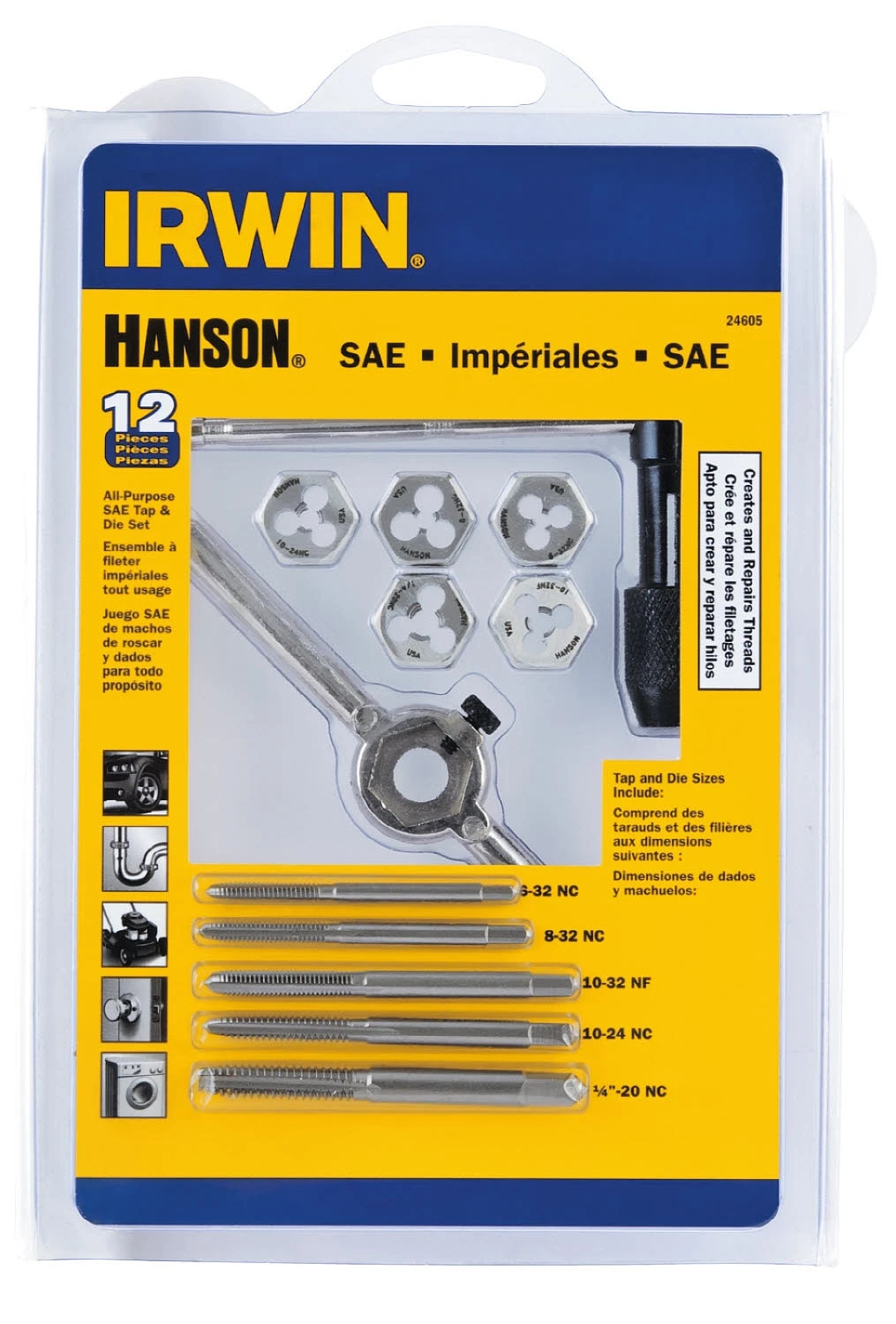 IRWIN Tap & Die Sets 12-Piece Tap and Die Set 3 IRWIN Tap & Die Sets 12-Piece Tap and Die Set