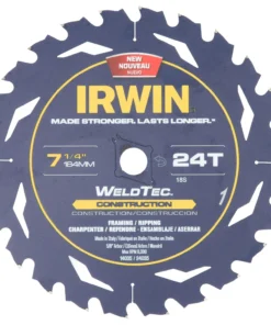 IRWIN Circular Saw Blades Marathon with Weldtec 7-1/4-in 24-Tooth Carbide Circular Saw Blade -Irwin Outlet Shop 07784442