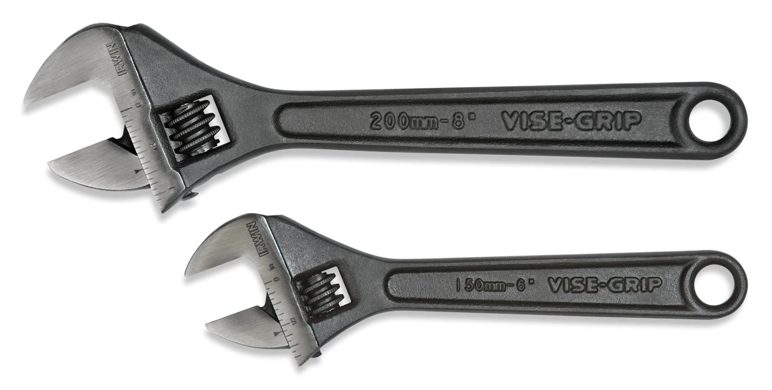 IRWIN Adjustable Wrenches 8-in Black Oxide Adjustable Wrench Set 3 IRWIN Adjustable Wrenches 8-in Black Oxide Adjustable Wrench Set