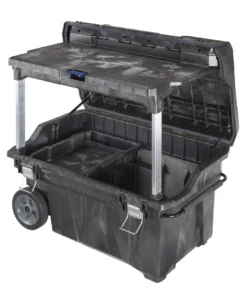 IRWIN Portable Tool Boxes Mobile Command Center 40.5-in Gray Structural Foam Wheels Lockable Tool Box
