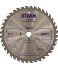 IRWIN Circular Saw Blades Classic 7-1/4-in 40-Tooth Carbide Circular Saw Blade