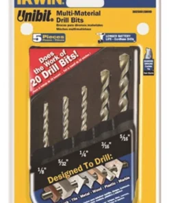 IRWIN Masonry Drill Bits Multi-Material 5-Piece x 4-in Carbide Masonry Drill Bit for Rotary Drill
