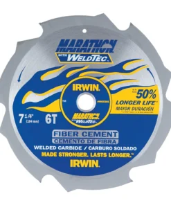 IRWIN Circular Saw Blades Marathon with Weldtec 7-1/4-in 6-Tooth Tungsten Carbide-tipped Steel Circular Saw Blade