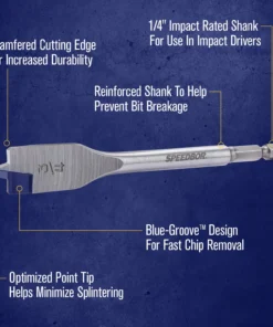 IRWIN Woodboring Drill Bits Standard length 7/8-in Woodboring Spade Drill Bit 13 IRWIN Woodboring Drill Bits Standard length 7/8-in Woodboring Spade Drill Bit -Irwin Outlet Shop 17486754
