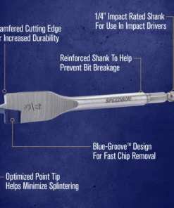 IRWIN Woodboring Drill Bits Standard length 1-1/4-in Woodboring Spade Drill Bit -Irwin Outlet Shop 17486824