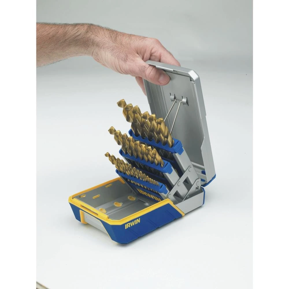 IRWIN Twist Drill Bits 29-Piece Assorted x Set Titanium Twist Drill Bit Set 4 IRWIN Twist Drill Bits 29-Piece Assorted x Set Titanium Twist Drill Bit Set - Image 2