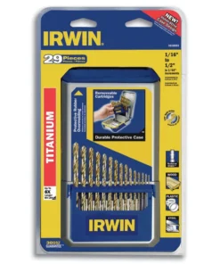 IRWIN Twist Drill Bits 29-Piece Assorted x Set Titanium Twist Drill Bit Set 9 IRWIN Twist Drill Bits 29-Piece Assorted x Set Titanium Twist Drill Bit Set -Irwin Outlet Shop 18258747