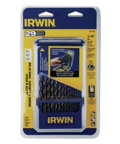 IRWIN Twist Drill Bits 29-Piece Assorted x Set Black and Gold Coated Hss Twist Drill Bit Set -Irwin Outlet Shop 18258892