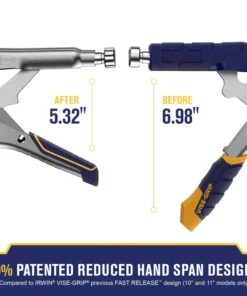 IRWIN VISE-GRIP Reduced Hand Span Fast Release 11-in Welding C-clamp Locking Pliers -Irwin Outlet Shop 18313677