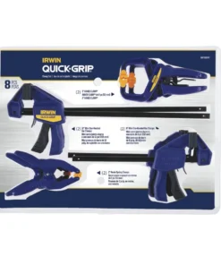 IRWIN Clamps QUICK-GRIP 8-Pack Assorted Assorted Clamp Set Clamp -Irwin Outlet Shop 40988480