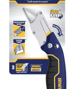 IRWIN Utility Knives Pro flip 3-Blade Folding Utility Knife with On Tool Blade Storage -Irwin Outlet Shop 42467564